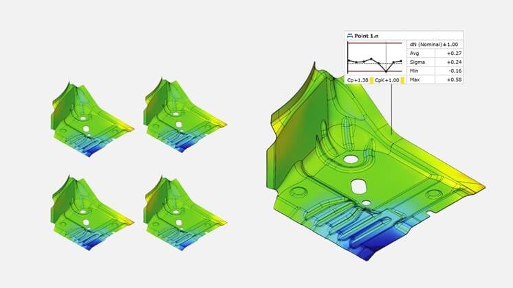 ZEISS INSPECT Optical 3D 的趨勢分析功能